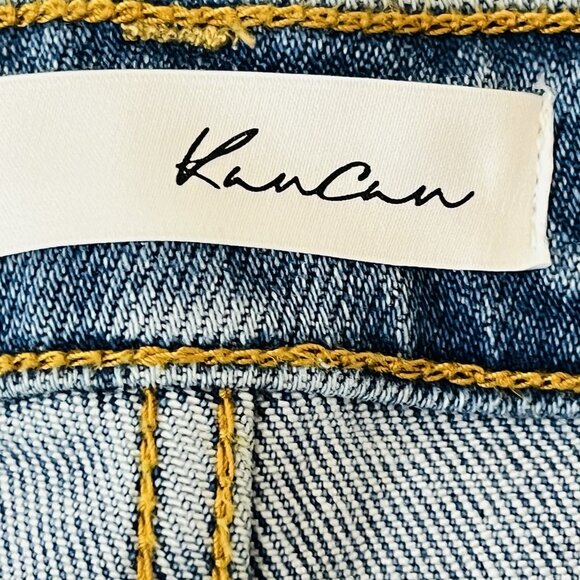 Kancan Women's Mom Distressed High Waist Relaxed Blue Jeans Sz 1/24 Tapered NWT - Picture 5 of 10